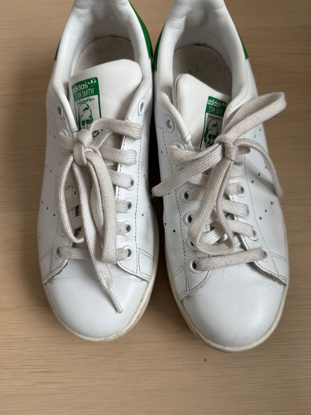 Adidas Stan Smith White and Green Classic Tennis Shoe Sneaker US 6